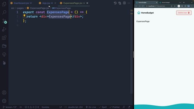 Build a Budgeting App with React Router #13 - Expenses Page смотреть онлайн