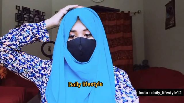 Hijab Style With Niqab 2021 | Side Layers Hijab Tutorial | Hijab Tutorial | Full Coverage | हिजाब 💙