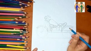Как нарисовать мотоцикл. Онлайн-школа рисования "Малевашки"
