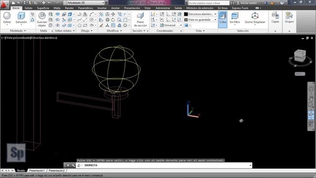 Autocad - 7/7 Iniciación 3D, básico 3D: Modelado de farola 3D paso a paso. Tutorial en español HD смотреть онлайн