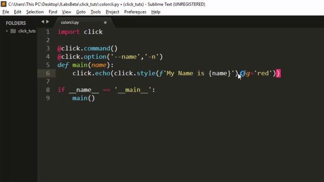 Python Click Tutorials- Adding Colors смотреть онлайн