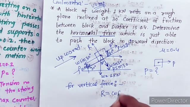 A block of weight 1 kN rests on a rough plane inclined at 30°.coefficient of friction between block смотреть онлайн
