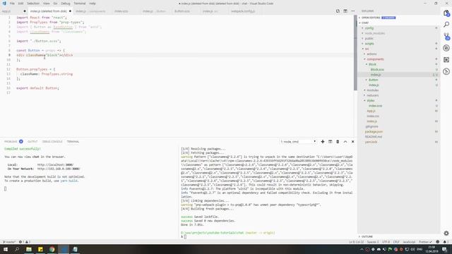 Разработка чата на ReactJS + NodeJS: Настройка проекта, верстка компонентов, react-router смотреть онлайн