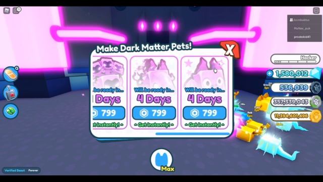 Выгодная Обнова темной материи в Пет Симулятор Х! бомбактус и Ахилес Roblox Pet SImulator X смотреть онлайн