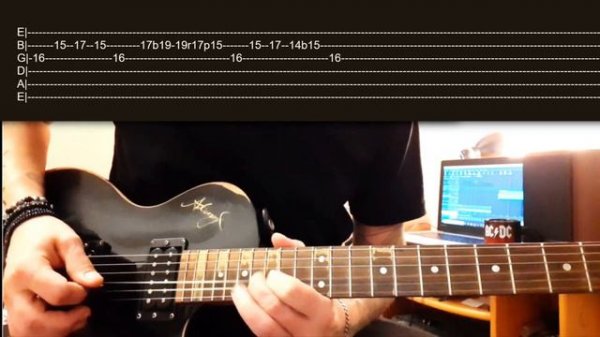 AC/DC - Thunderstruck - Guitar Solo Tutorial + Tab