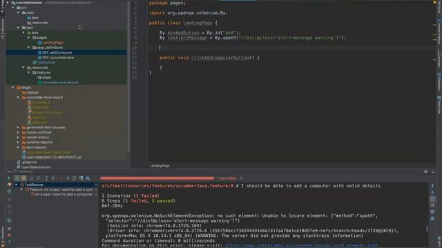 Selenium- PageObjectModel- Different Browser- Maven - Cucumber смотреть онлайн