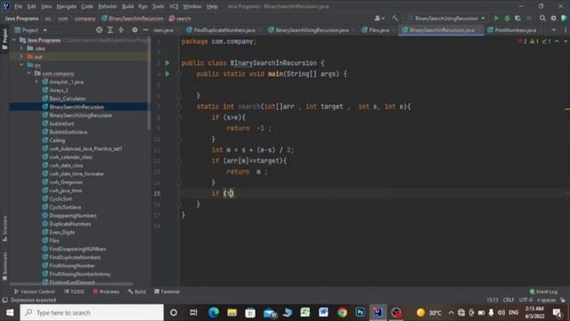 binary search using recursion || recursion using java смотреть онлайн