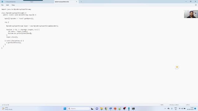 Java SE: Java IO ( ByteArrayInputStream ) Example смотреть онлайн