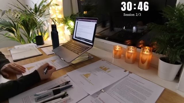 3 HOUR STUDY WITH ME | Background Noise, 10 Min Break, No Music, Study With Merve