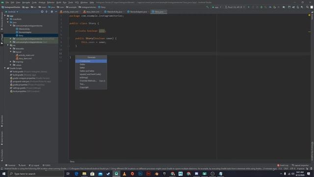 How to create INSTAGRAM STORIES BAR in ANDROID STUDIO!! смотреть онлайн