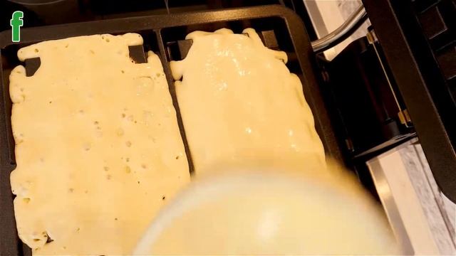 Juicy Waffles With Ice Cream And Strawberries