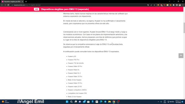 Se Filtra Lista De Dispositivos Que Actualizaran A EMUI 13 | Filtracion