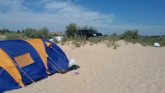 Одесса, пгт.Затока, кемпинговый городок, отдых с палаткой у моря 27.06.2016. Как доехать в описании смотреть онлайн