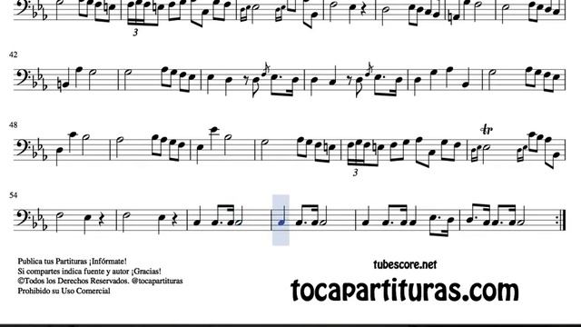 Funeral March Sheet Music for Cello Bassoon Trombone Euphonium Bass Clef Chopin смотреть онлайн