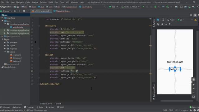 Android Studio : Switch tutorial JAVA смотреть онлайн