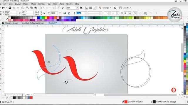 Coreldraw Tutorial - How to make R Logo - R Logo Design Coreldraw - смотреть онлайн