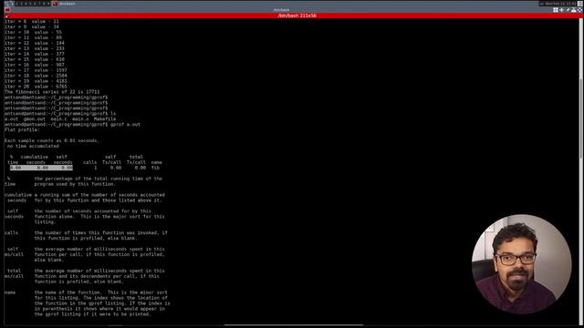How to profile your C code using gprof and linux perf смотреть онлайн