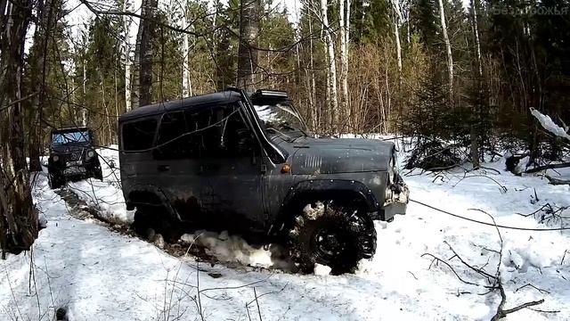 Летающий УАЗ на Бездорожье. Суровый Гелик. Новый маршрут. смотреть онлайн