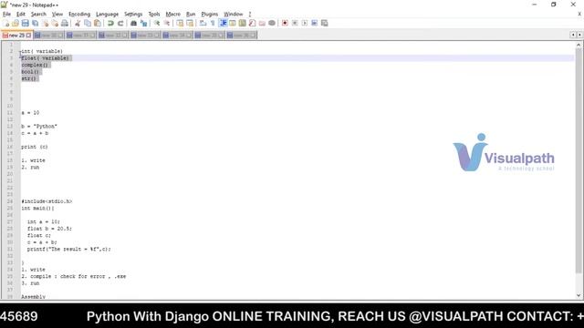 Python - Datatype Conversion and Type Casting || Class - 04 || By Visualpath смотреть онлайн