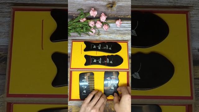 Tontin рожковые дизайны с гравировкой буйвола, массажный инструмент для красоты, 4 шт. в наборе, смотреть онлайн