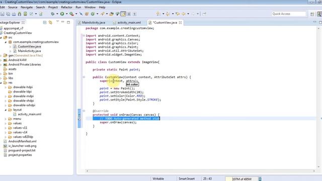 Android programming tutorial - Creating Custom View for your android apps смотреть онлайн