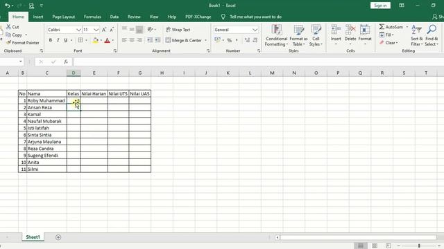 cara membuat tabel nilai sekolah di excel | Office 2019 смотреть онлайн