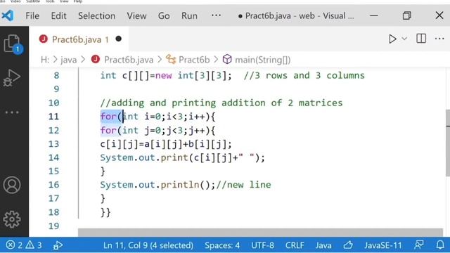 Java Program | Matrix Addition using Multidimensional Array смотреть онлайн