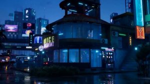 Cyberpunk Night City Walk ｜ Rainy Calm Nighttime Ambience ｜ Sleep Focus Chill Relax - Synthwave Mix