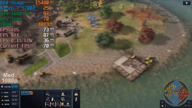 Age of Empires 4 - GTX 1660 Ti FPS Test смотреть онлайн