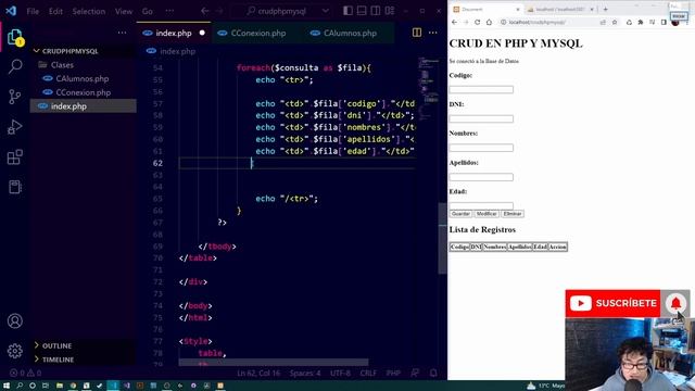 ¿Cómo hacer un CRUD (Guardar, Mostrar, Modificar y Eliminar) con PHP y MySQL? FÁCIL Y SENCILLO смотреть онлайн
