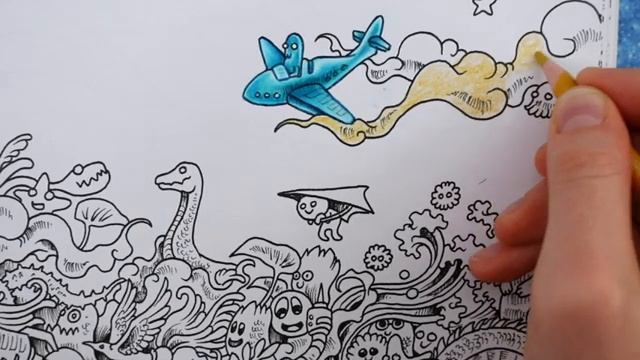 Animorphia - easy coloring doodles in Kerby Rosanes' Coloring books | Adult Coloring смотреть онлайн