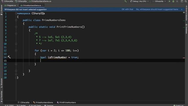 9. C# Program to Print All Prime Numbers from 1 to 100 | Prime Numbers | C# Interview Questions смотреть онлайн