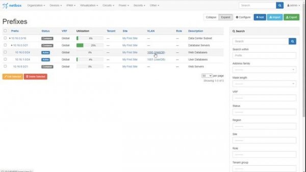 Netbox IPAM VLAN and VLAN Groups