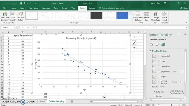 Creating Scatter Diagram in Microsoft Excel 2016 (Office 365) смотреть онлайн
