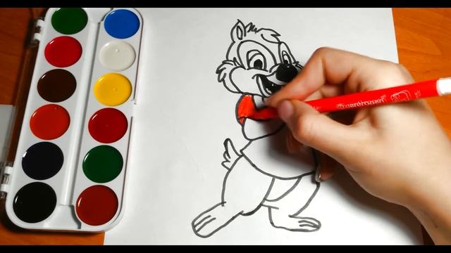 Рисуем и раскрашиваем сказочную мышку,раскраски для детей с Шуркой. смотреть онлайн