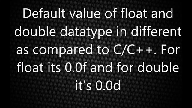 What is the default value of float and double datatype in Java? | Java Interview Questions смотреть онлайн