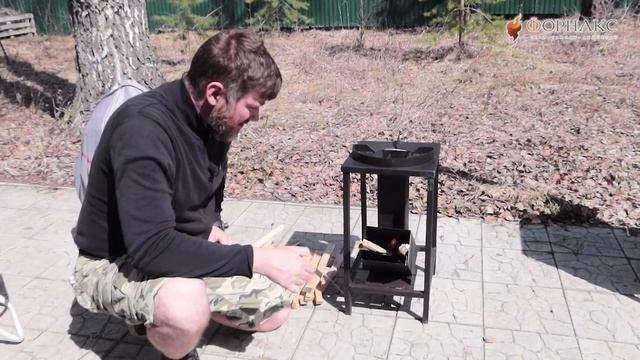 Шурпа в казане на костре | Печь под казан Ракета Союз от Везувий. смотреть онлайн