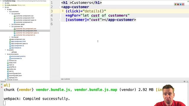 Building a Angular4+ Web App | S4P51 | Make Customer clickable and add id to the Customer model смотреть онлайн