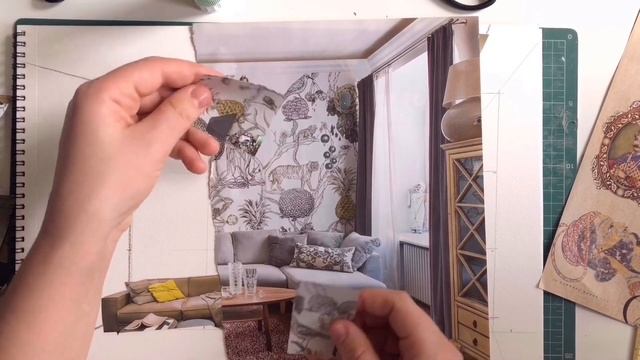 Коллаж интерьера вручную из журналов смотреть онлайн