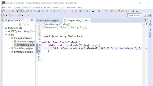 Java Swing Show Message Dialog смотреть онлайн