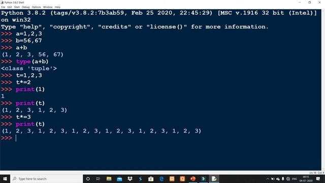 Python tutorial-16|| tuple functions || for absolute beginners ||updated version смотреть онлайн