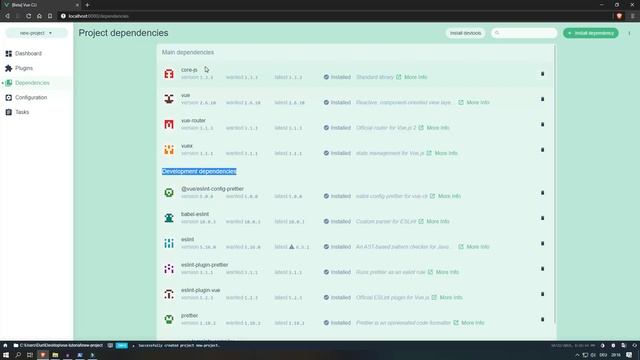 8. Create project using Vue CLI UI (Website tool) - Vue Framework 2.0 Tutorials смотреть онлайн