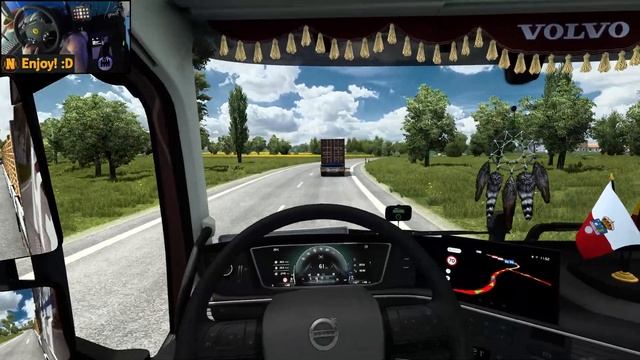 Volvo FH5 FH13 500 in Promods | Osijek - Klagenfurt | ETS2 Gameplay 4K + wheel cam смотреть онлайн