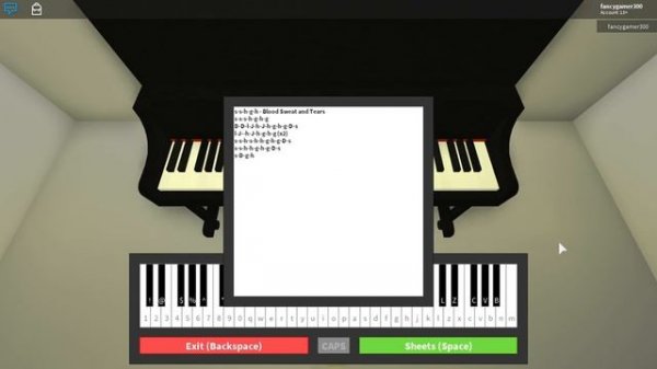 Playing BTS songs on roblox piano (notes in desc)