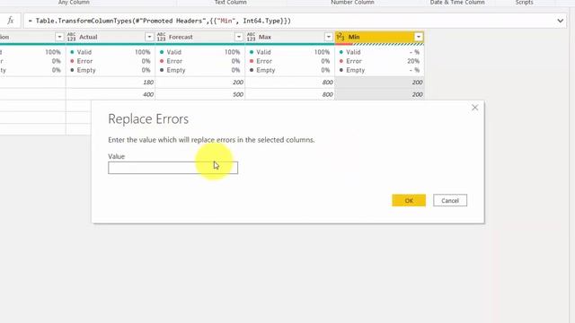 Replace Errors in power query with specific values power BI смотреть онлайн
