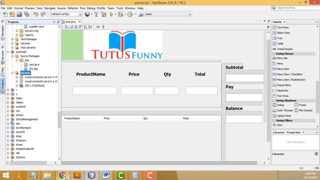 Bill Receipt Pos in Java Part 1 смотреть онлайн