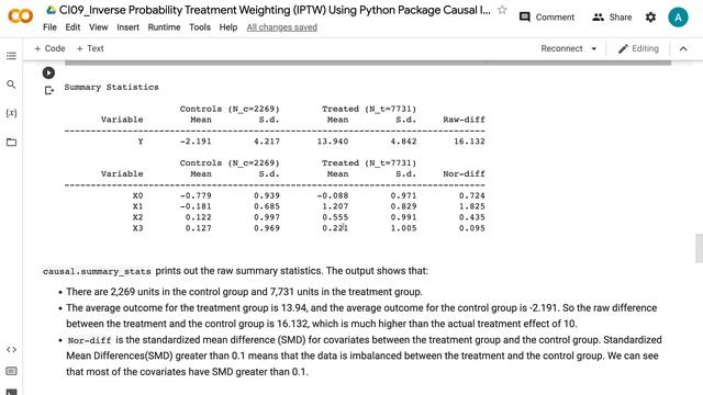 Inverse Probability Treatment Weighting (IPTW) Using Python Package Causal Inference
