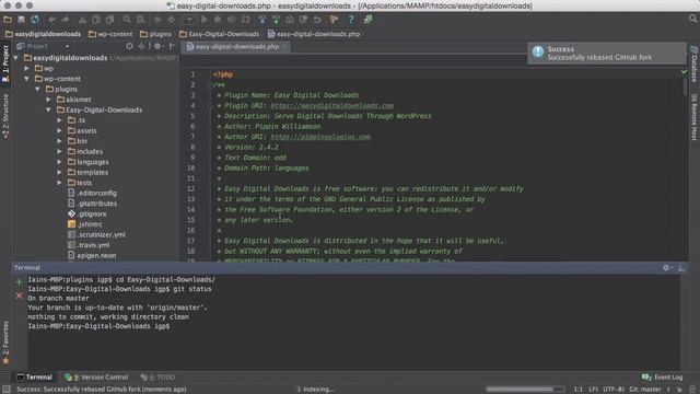 Rebasing a GitHub fork inside PhpStorm смотреть онлайн