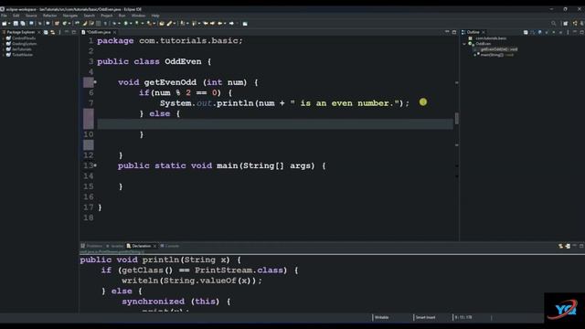 How to determine even or odd values in Java | if elseif statement in Java | How to use Modulus Java смотреть онлайн
