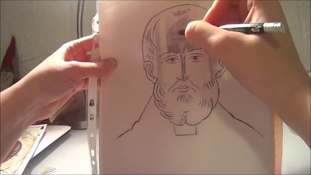 Икона Святителя Николая Сводим кальку, отрисовываем плави смотреть онлайн